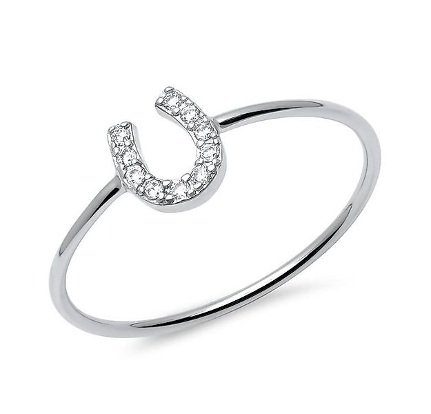 Unique Silberring Ring Hufeisen 925er Silber Zirkonia SR0356 günstig online kaufen