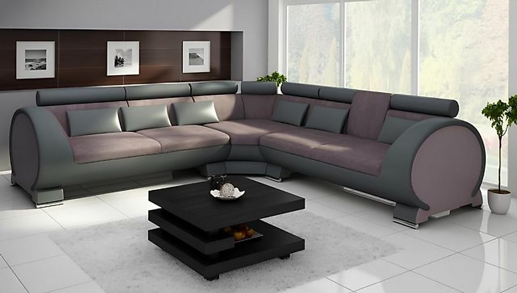 Xlmoebel Ecksofa Ecksofa VIGO "LT01" Eckcouch mit USB-Anschluss, Ecksofa Ga günstig online kaufen