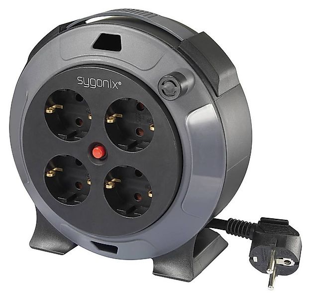 Sygonix 4fach Handkabeltrommel, 5 m SY-5806896 Kabeltrommel, mit Reset-Scha günstig online kaufen