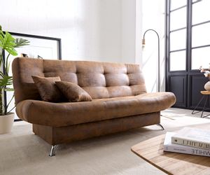 DELIFE Schlafsofa Viola, Braun 190x90 cm günstig online kaufen