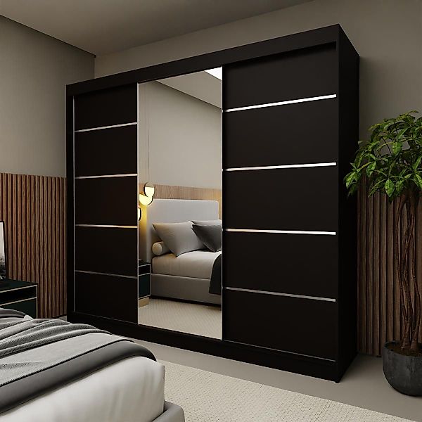Compleo Schwebetürenschrank mit Spiegel 240 cm günstig online kaufen