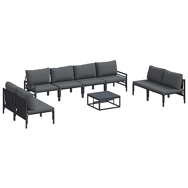 vidaXL Garten-Sofa-Set 9-Tlg Anthrazit Stahl 3378985 günstig online kaufen