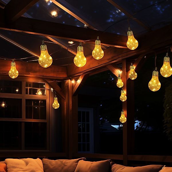 ZEUOPQ LED Solarleuchte LED-Leuchtmittel Solar-Lichterkette,Warmweiß, Solar günstig online kaufen