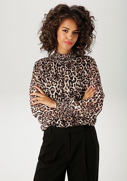 Aniston CASUAL Chiffonbluse im Leo-Druck mit günstig online kaufen