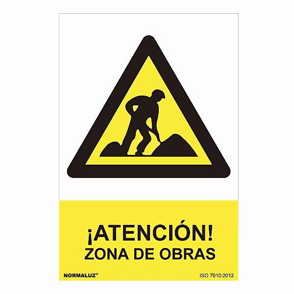 Schild Normaluz Zona De Obras Pvc (30 X 40 Cm) günstig online kaufen