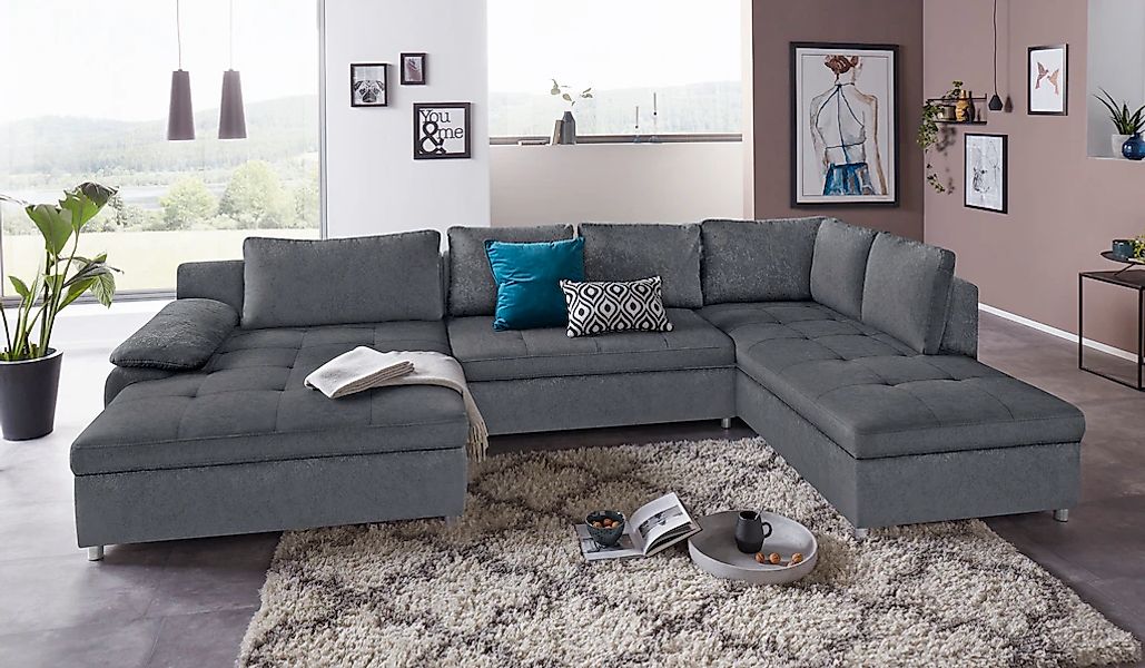 Home affaire "Labene U-Form" wahlweise mit Bettfunktion und Bettkasten günstig online kaufen