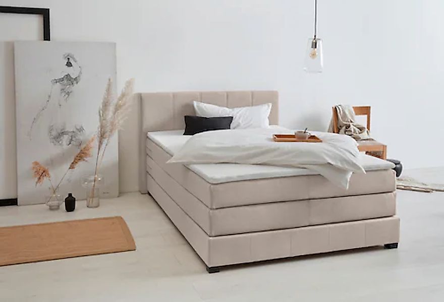 OTTO products Boxspringbett »Peetu«, Taschenfederkern-Matratze, in 4 Breite günstig online kaufen