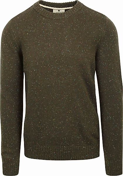 Anerkjendt Lammwolle Pullover Grün Melange - Größe L günstig online kaufen