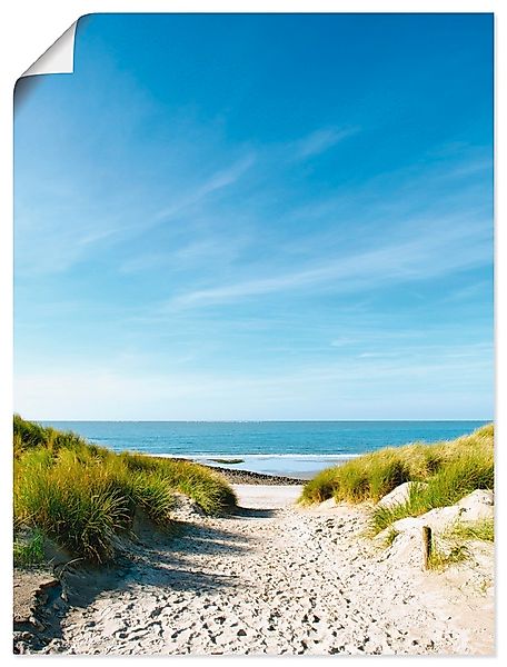 Artland Wandbild "Strand mit Sanddünen und Weg zur See", Strand, (1 St.), a günstig online kaufen