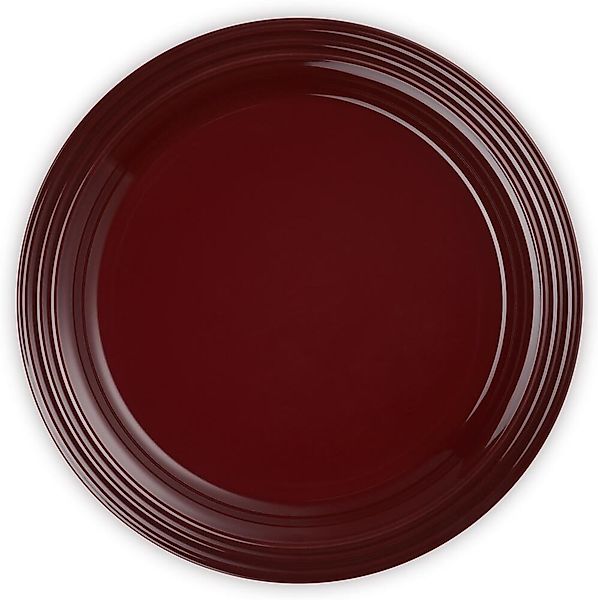 Le Creuset Speiseteller Steinzeug Garnet (Rhone) Bordeaux-Rot 27cm günstig online kaufen