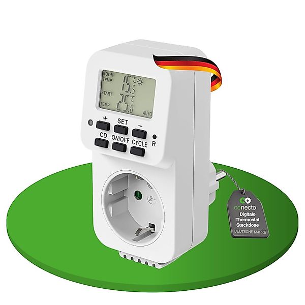 conecto Steckdosen-Thermostat conecto digitales Thermostat Steckdose, günstig online kaufen