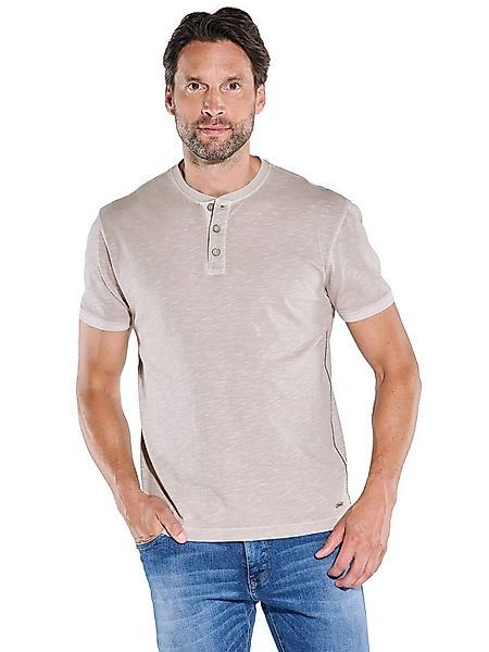 Engbers T-Shirt Herren Henley-Shirt uni, Braunbeige günstig online kaufen