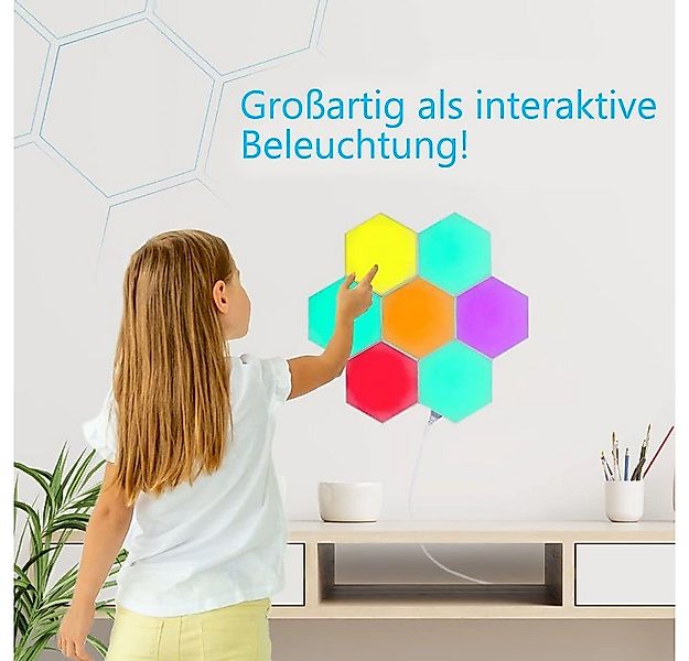 Jibenhome LED Wandleuchte LED Dekolicht Hexagon Wandleuchte,Smart LED Panel günstig online kaufen