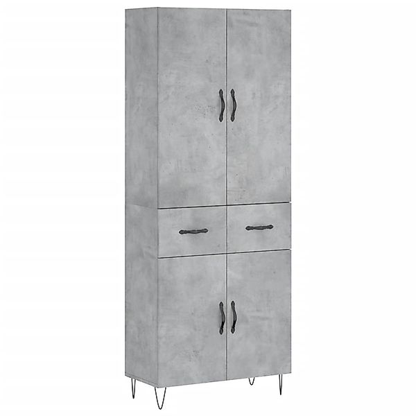 vidaXL Highboard Betongrau 69,5x34x180 cm Holzwerkstoff 3198181 günstig online kaufen
