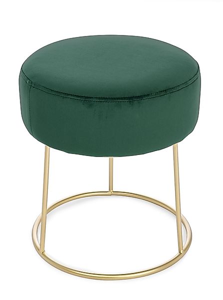Bizzotto Hocker Clarissa in Samt-Optik, Grün günstig online kaufen