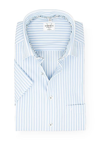 MARVELIS Kurzarmhemd Modern Fit normale, leicht günstig online kaufen