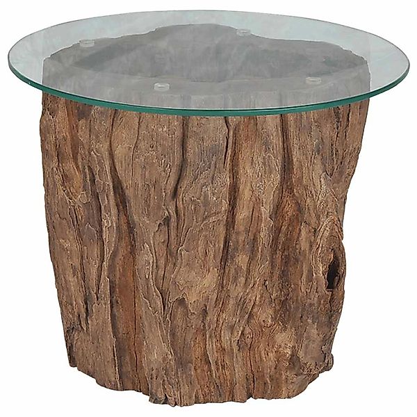 vidaXL Couchtisch Teak Glas 50x40 cm 245069 günstig online kaufen