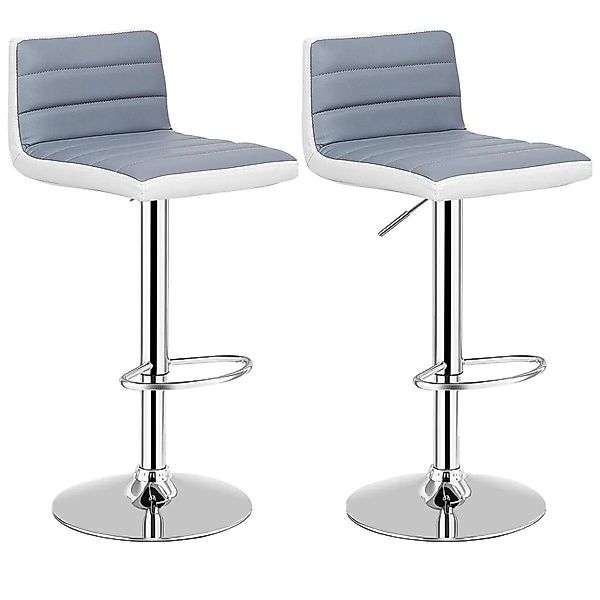 Costway Quadratischer Hocker 2er Set mit Fußstütze für Zuhause Café günstig online kaufen