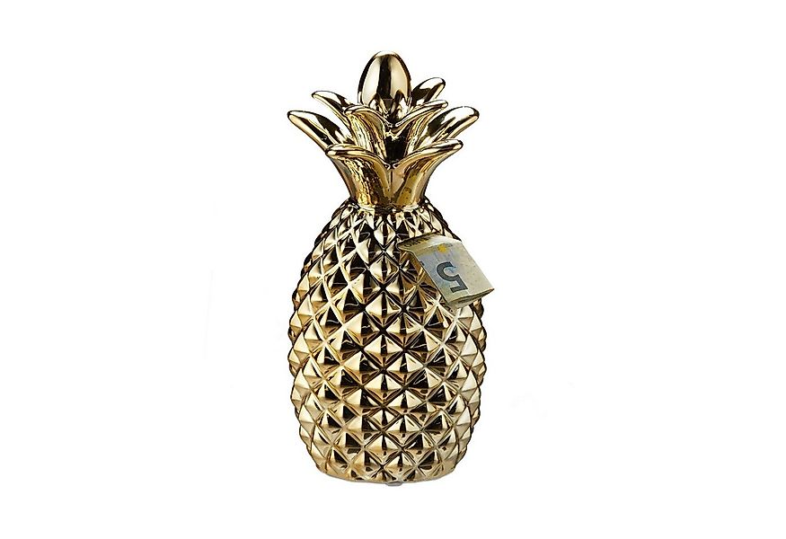 relaxdays Spardose Ananas gold günstig online kaufen