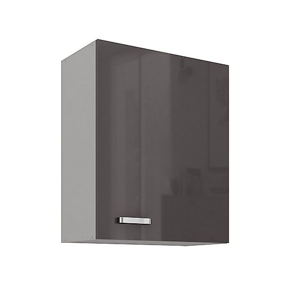 Küchen-Preisbombe Hängeschrank 60 cm Küche Bianca Grey Grau Hochglanz Küche günstig online kaufen