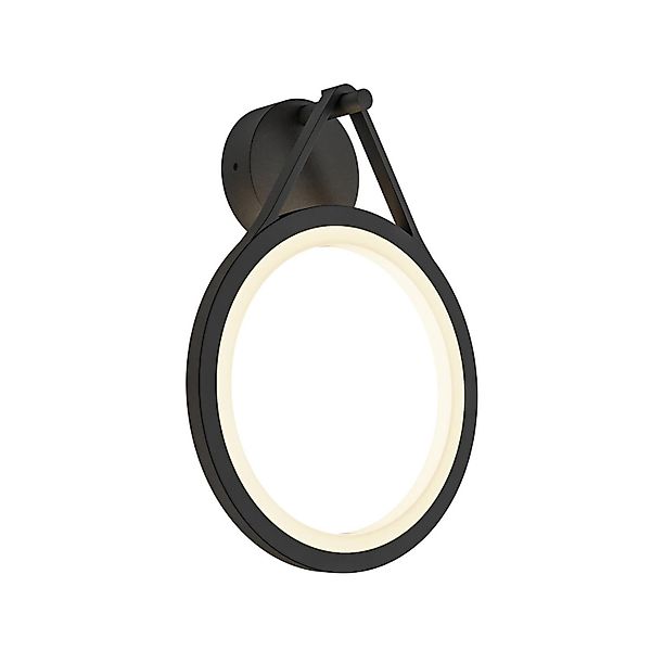 Lucande LED Wandleuchte Außen Mirco 9619145 Modern in Schwarz aus Aluminium günstig online kaufen