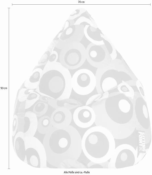 Sitting Point Sitzsack BeanBag Malibu 120 l Lila Bunt günstig online kaufen