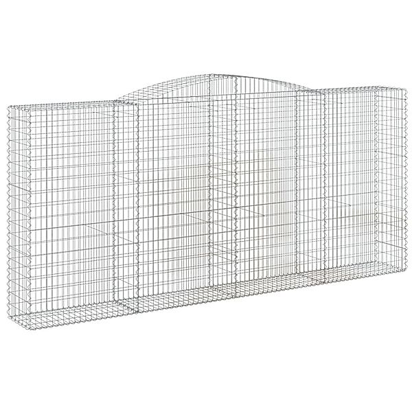 vidaXL Gabionen mit Hochbogen 8 Stk 400x50x180/200cm Eisen 1635435 günstig online kaufen