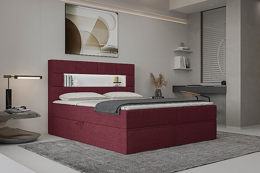 99rooms Boxspringbett Comfy (Schlafzimmerbett, Bett), LED-Beleuchtung günstig online kaufen