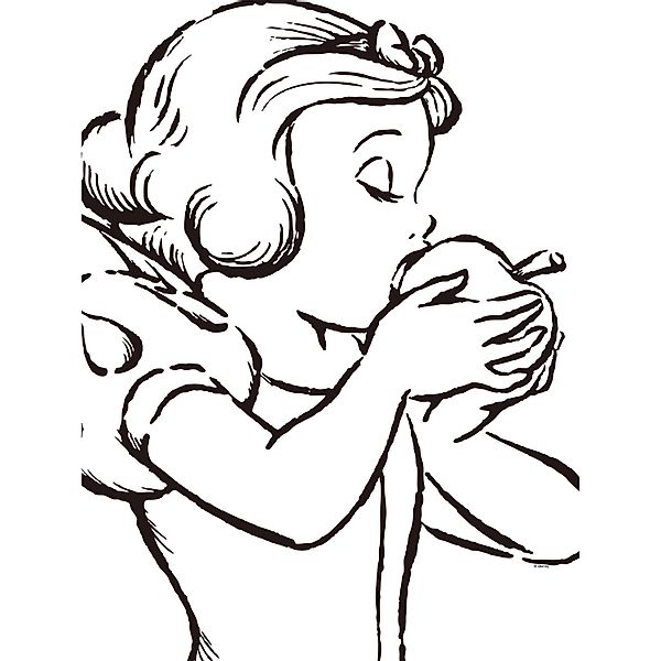 Komar Bild "Snow White Apple Bite - white" Disney 1 Stk. tlg. Wandbild zur günstig online kaufen