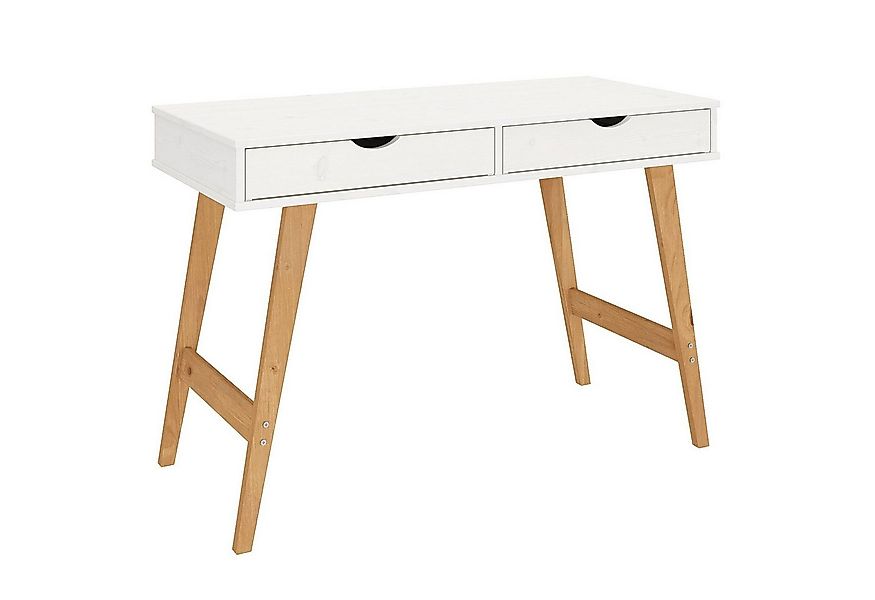 IDIMEX Schreibtisch MILO, Bürotisch mit 2 Schubladen aus Massivholz Konsole günstig online kaufen