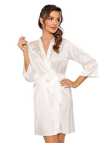 Donna Morgenmantel Kimono aus edlem Seidensatin-Stretch, Seiden-Satin, Kimo günstig online kaufen