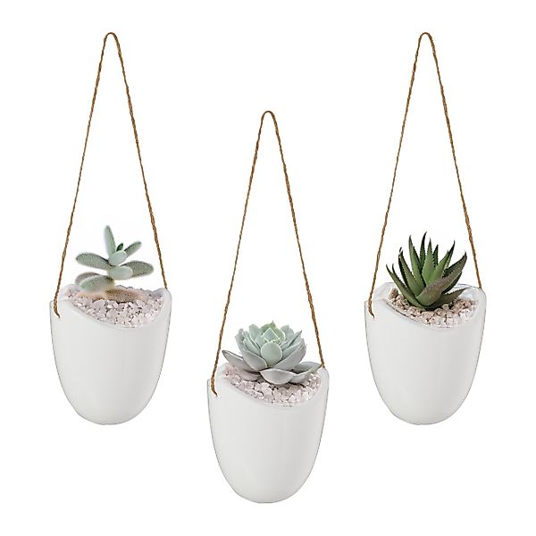 relaxdays Blumentopf Hängende Wandvase im 3er günstig online kaufen