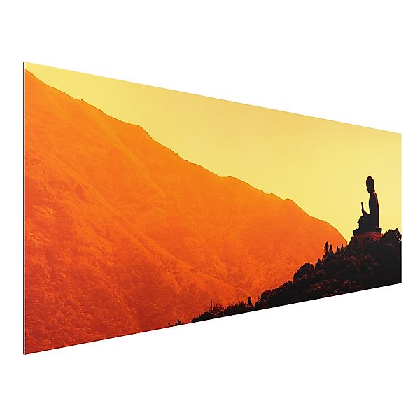 Alu-Dibond Bild - Panorama Resting Buddha günstig online kaufen