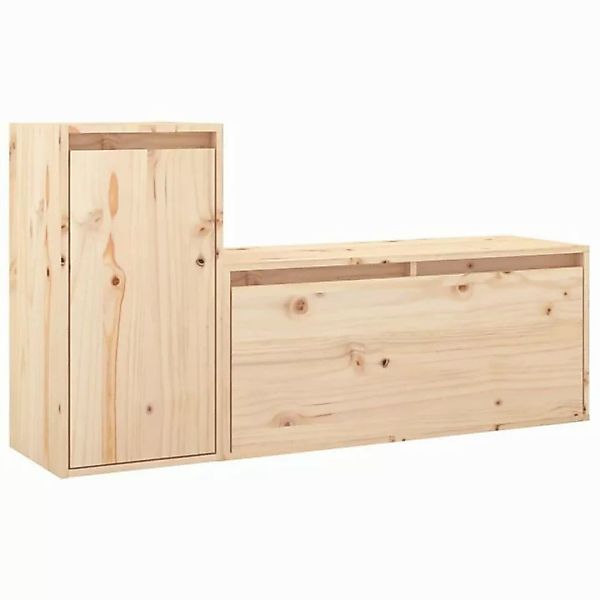 furnicato TV-Schrank TV-Schränke 2 Stk. Massivholz Kiefer (1-St) günstig online kaufen