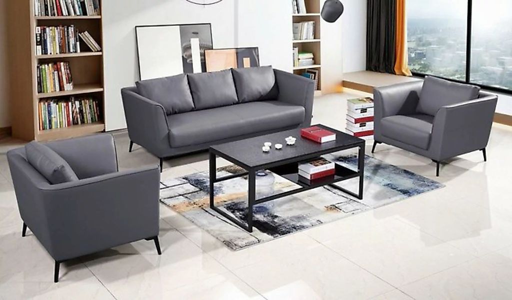 JVmoebel Sofa Ledersofas Sofagarnitur 3+1+1 Sitzer Set Garnitur Couchen, Ma günstig online kaufen