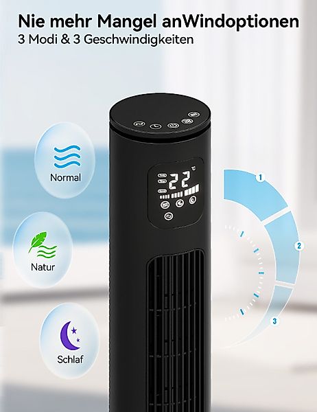 HOMALL Turmventilator Leiser Standventilator, Säulenventilator mit günstig online kaufen