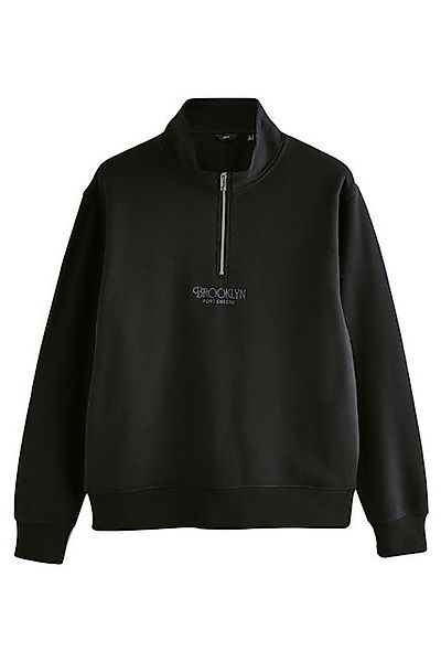 Next Sweater Sweat-Oberteil mit RV-Kragen, Grafikprint (1-tlg) günstig online kaufen