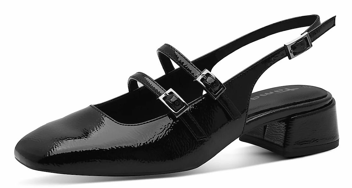Tamaris Slingpumps, Blockabsatz, Abendschuh in modischer Karreeform günstig online kaufen