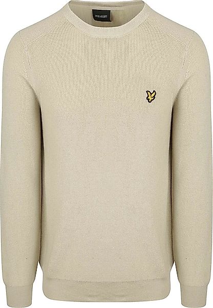 Lyle & Scott Rib Pullover Greige - Größe L günstig online kaufen