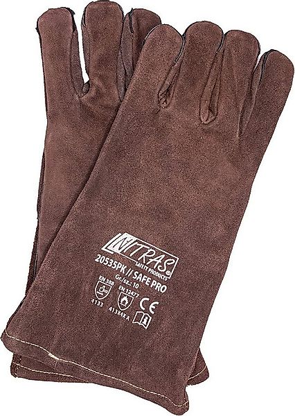 Nitras Hitzeschutzhandschuhe Grillhandschuhe hitzebeständig Leder Backhands günstig online kaufen