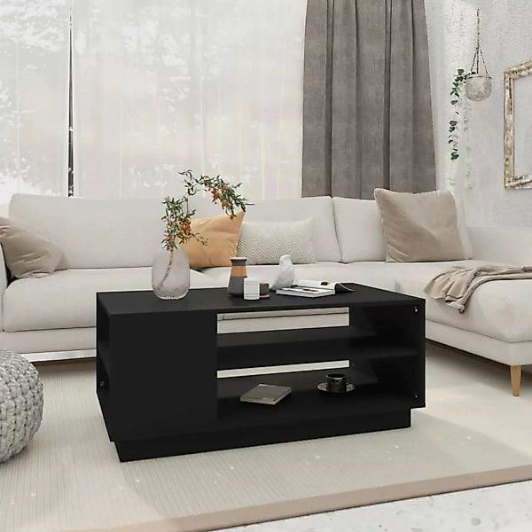 Couchtisch Schwarz 102x55x43 Cm Spanplatte günstig online kaufen