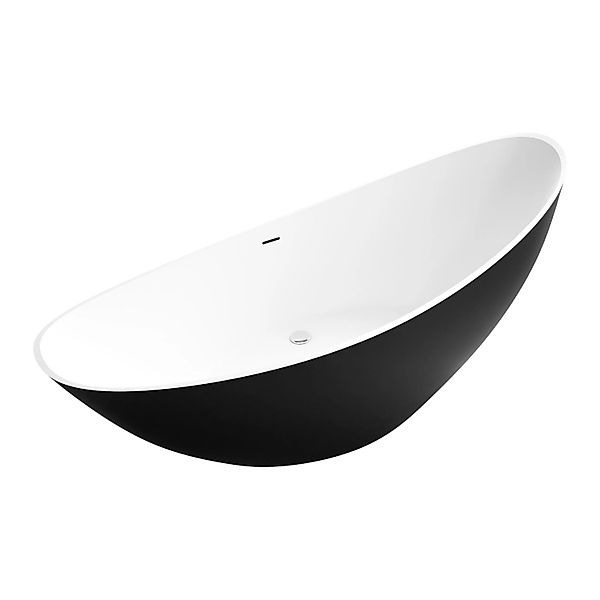 Bernstein Freistehende Badewanne VICE 2.0 Acryl Schwarz/Weiß Matt 183,5x78, günstig online kaufen