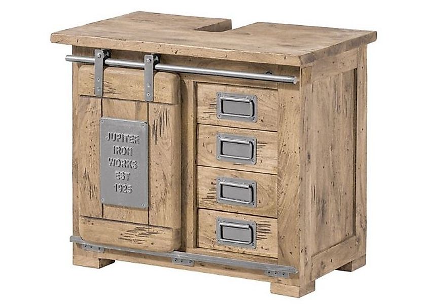 Massivmoebel24 Waschbeckenunterschrank #382 (Unterschrank Mango 70x40x60 wh günstig online kaufen