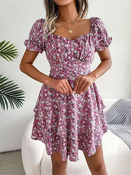 RUZU UG Dirndl Modisches und beliebtes florales Kleid mit Schnürung in der günstig online kaufen