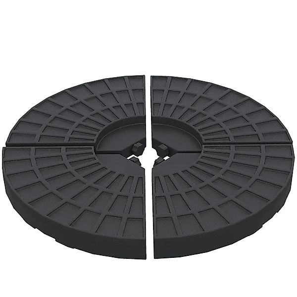 Outsunny Gewichte für Sonnenschirmständer HDPE Schirmgewicht Schwarz 48L x günstig online kaufen