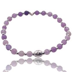 Steinfixx® Perlenarmband Lepidolith Edelsteine mit Silberperlen günstig online kaufen