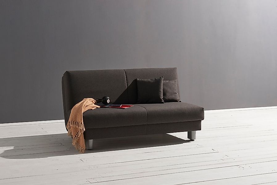 ell + ell Schlafsofa "Enny" Breite 180 cm, Liegehöhe 40 cm, Füße alufarben günstig online kaufen