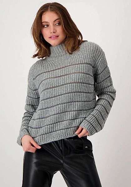 Monari Stehkragenpullover, mit Streifen günstig online kaufen