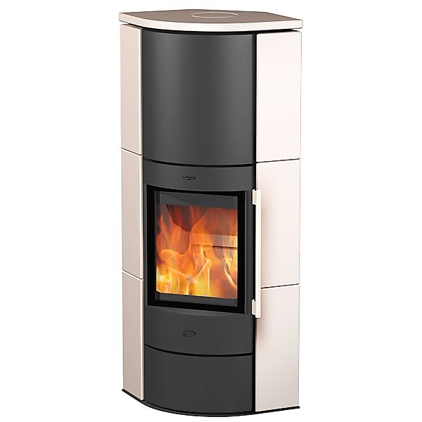Fireplace Adelaide Kaminofen Keramik Schwarz 6 kW günstig online kaufen