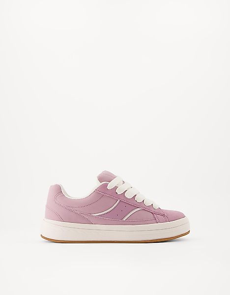 Bershka Sneaker Aus Rauleder Im Skater-Stil Damen 37 Rosa günstig online kaufen